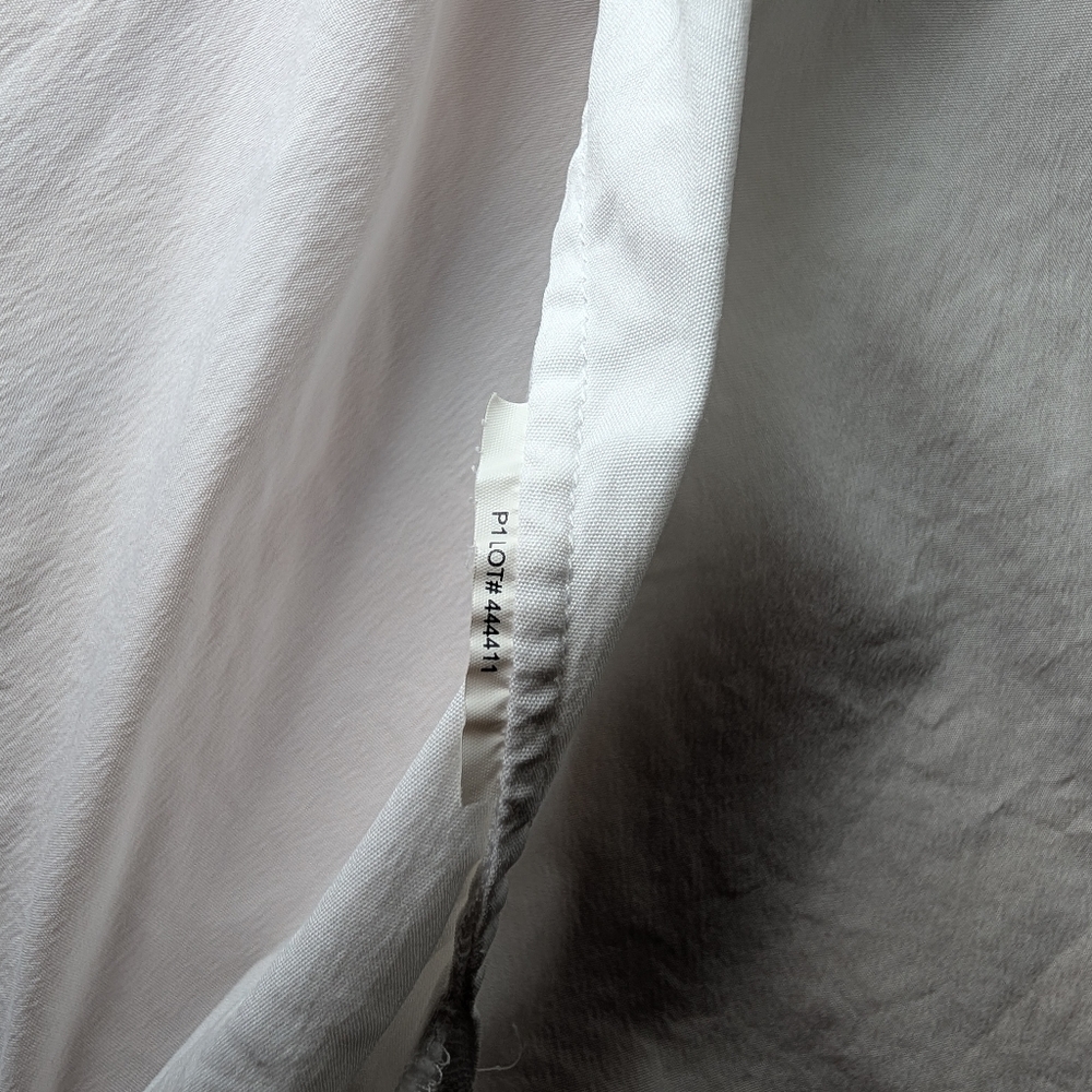 Theory A-Line Button Down Shirt Women's Small White Short Sleeve - Picture 6 of 6
